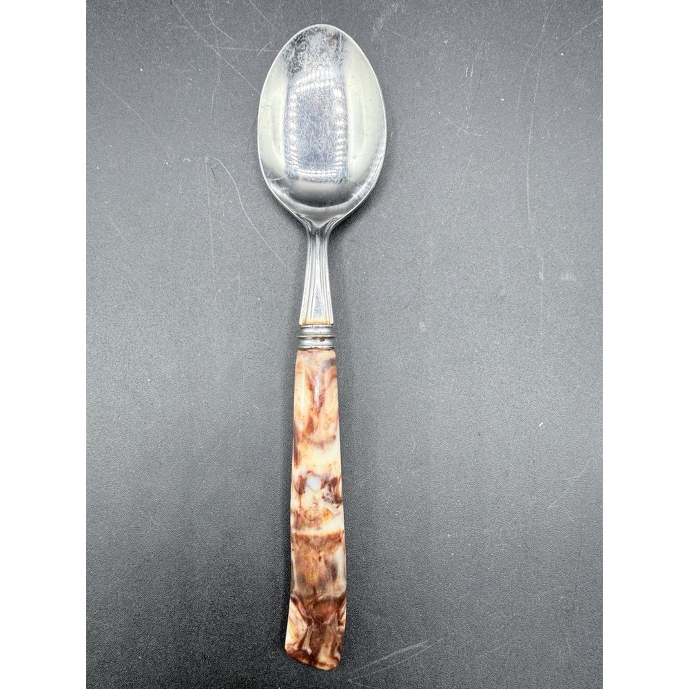 Vintage MB Hollow‎ Ground Galaxie Stainless Tablespoon Japan MCM Bakelite Handle